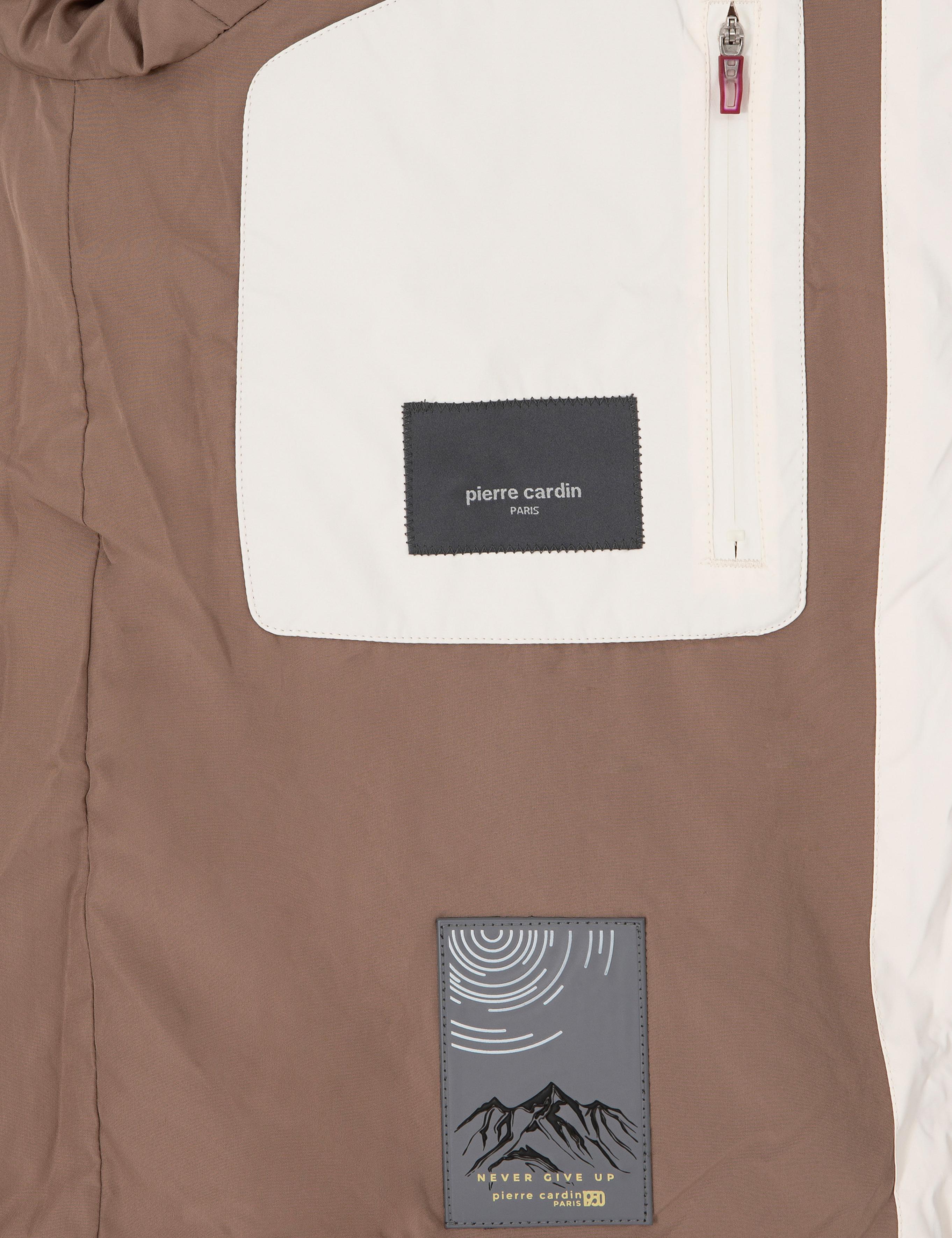 Ekru Kapüşonlu Dolgulu Mont