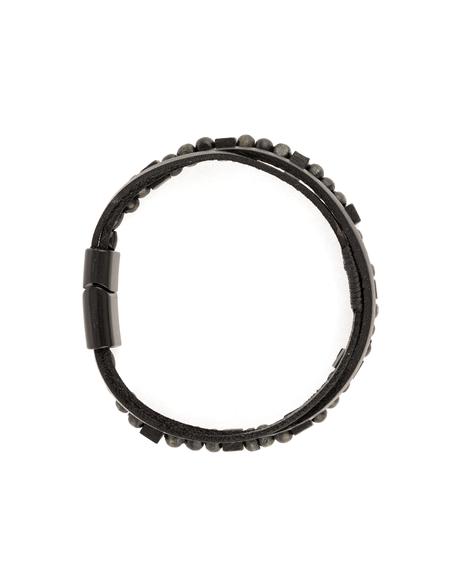 Siyah Deri Bileklik - 50306509001