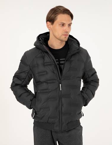 Siyah Regular Fit Mont