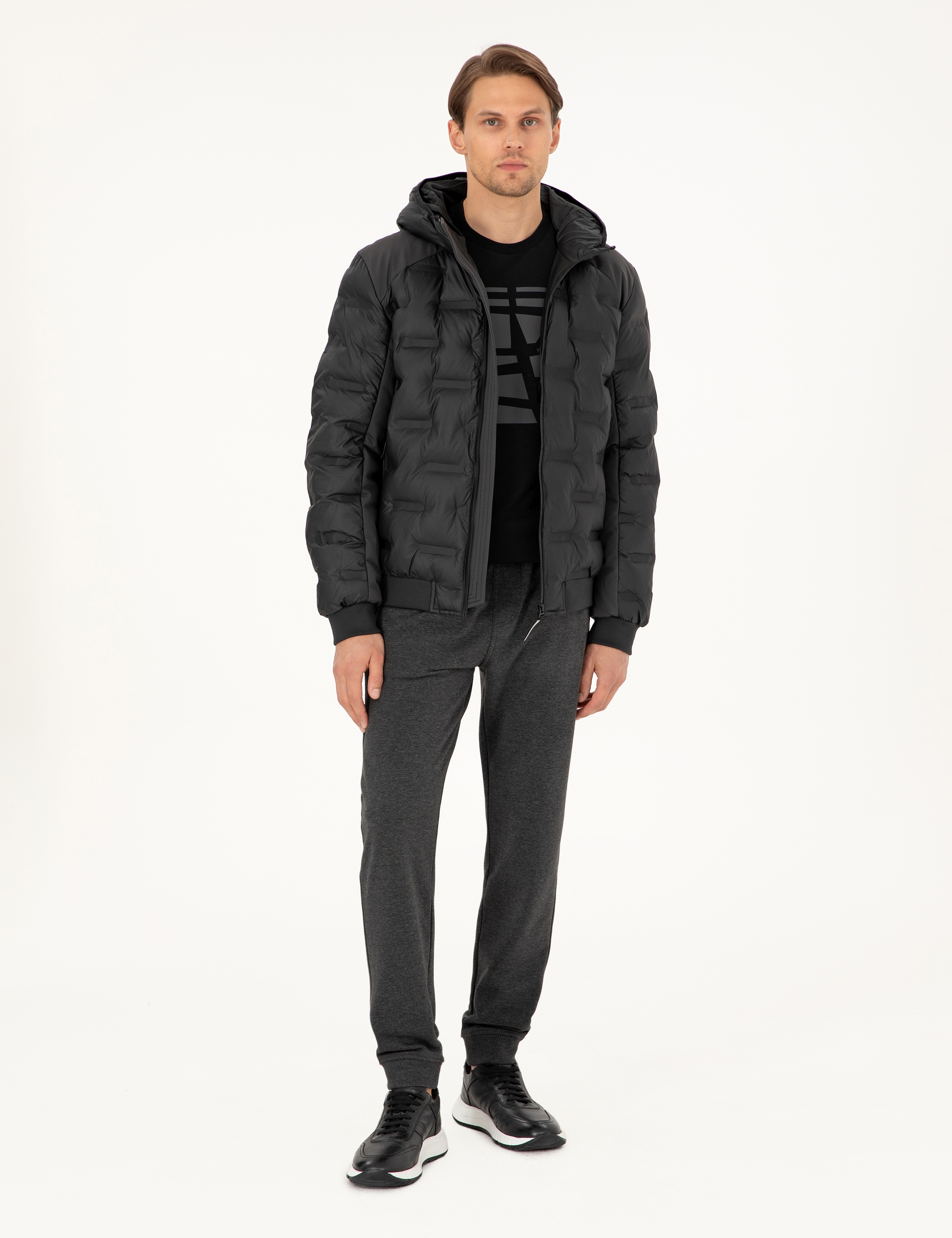 Siyah Regular Fit Mont - Image 4