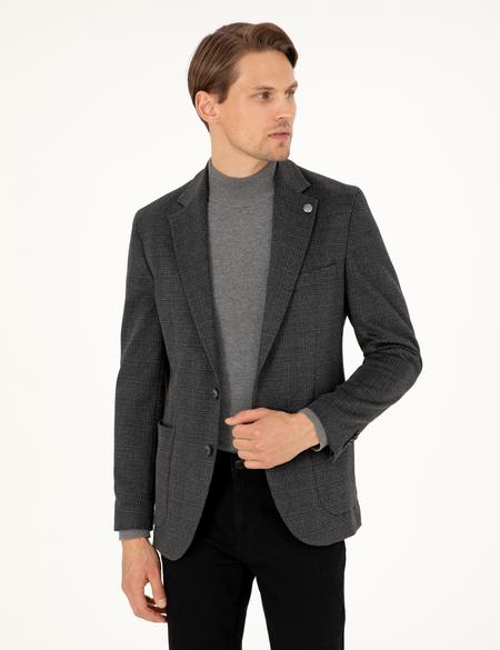 Antrasit Ex. Slim Fit Ceket - 50296407044