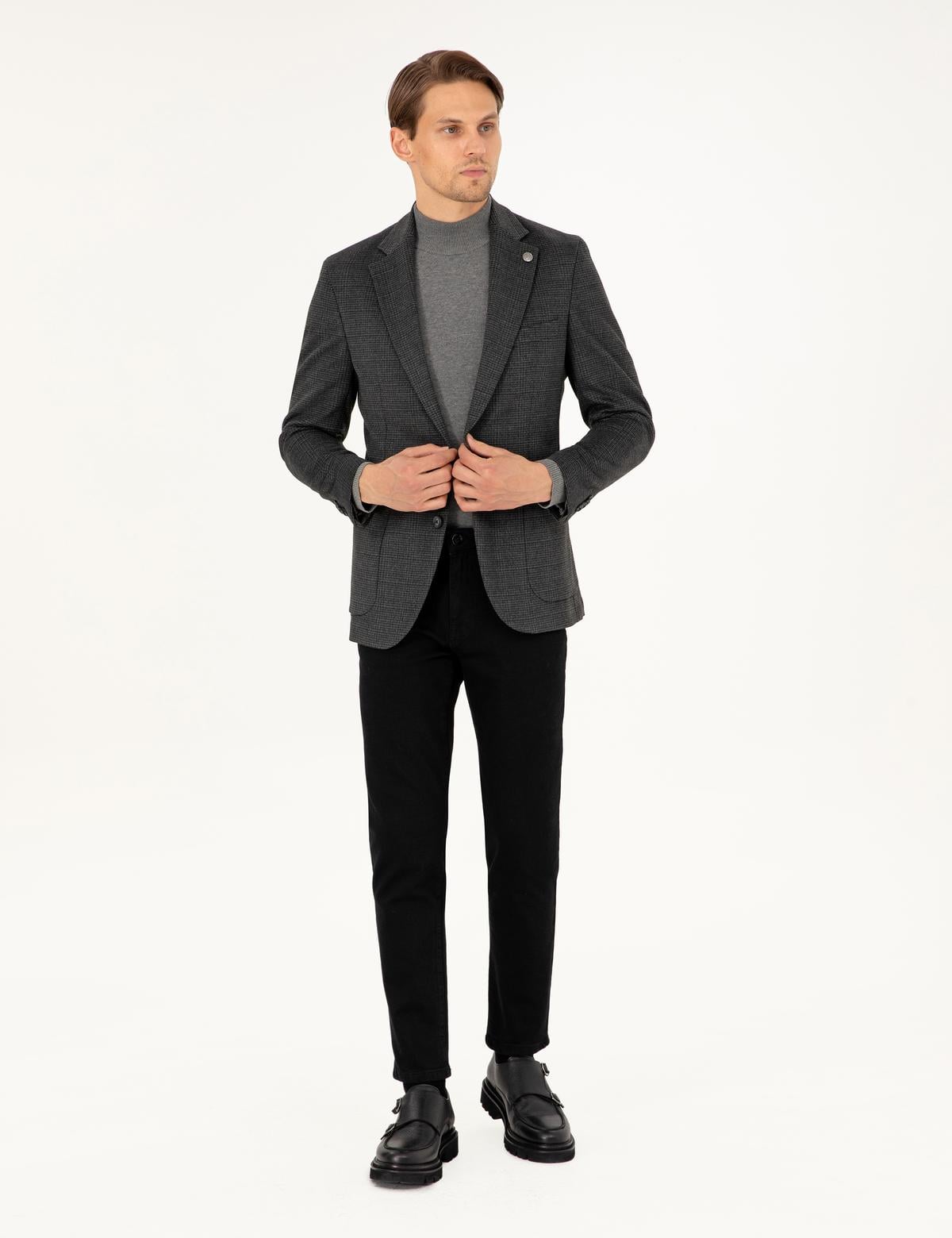 Antrasit Ex. Slim Fit Ceket - 50296407044