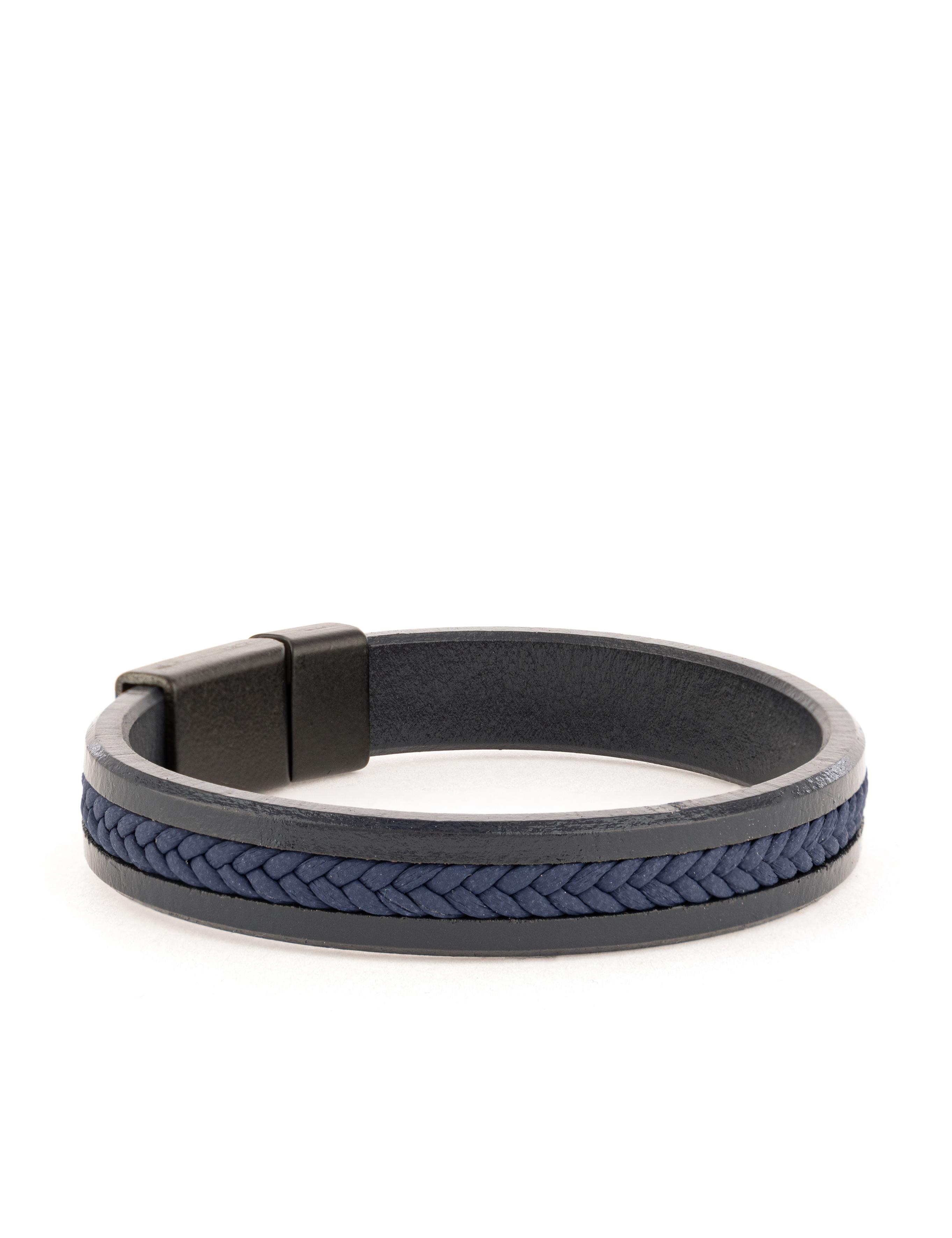 Lacivert Deri Bileklik