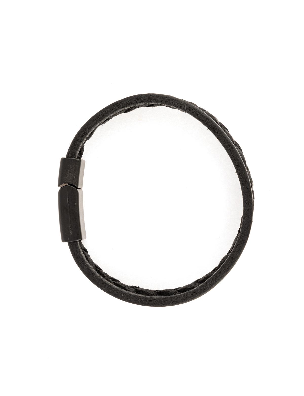 Siyah Deri Bileklik - 50306619001