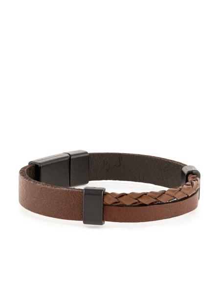 Kahverengi Deri Bileklik - 50306586002