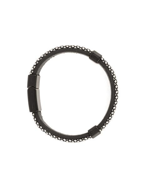 Siyah Deri Bileklik - 50306623001
