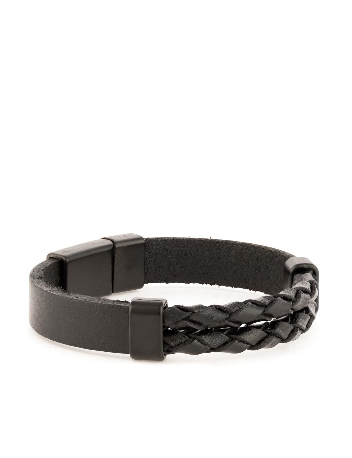 Siyah Deri Bileklik - 50306614001