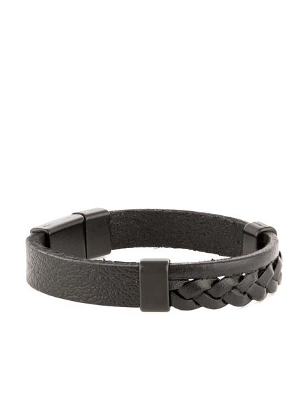 Siyah Deri Bileklik - 50306590001