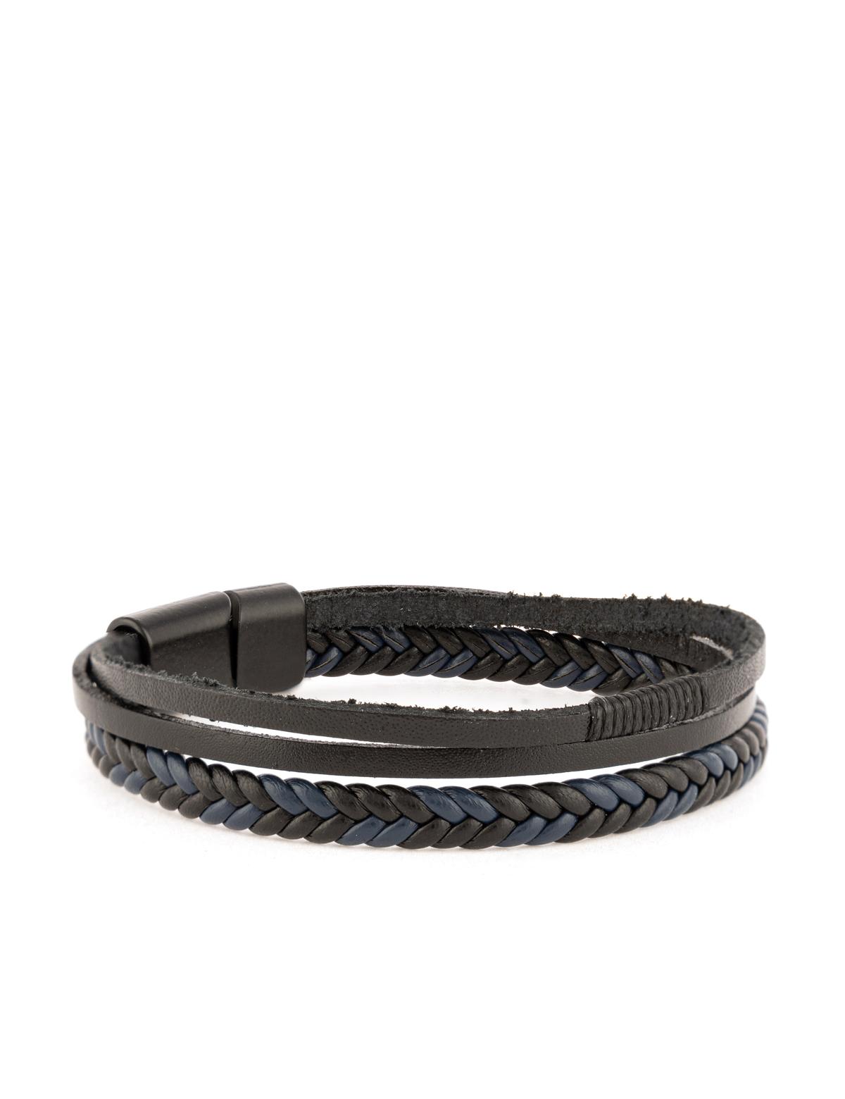 Lacivert Deri Bileklik - 50306504001