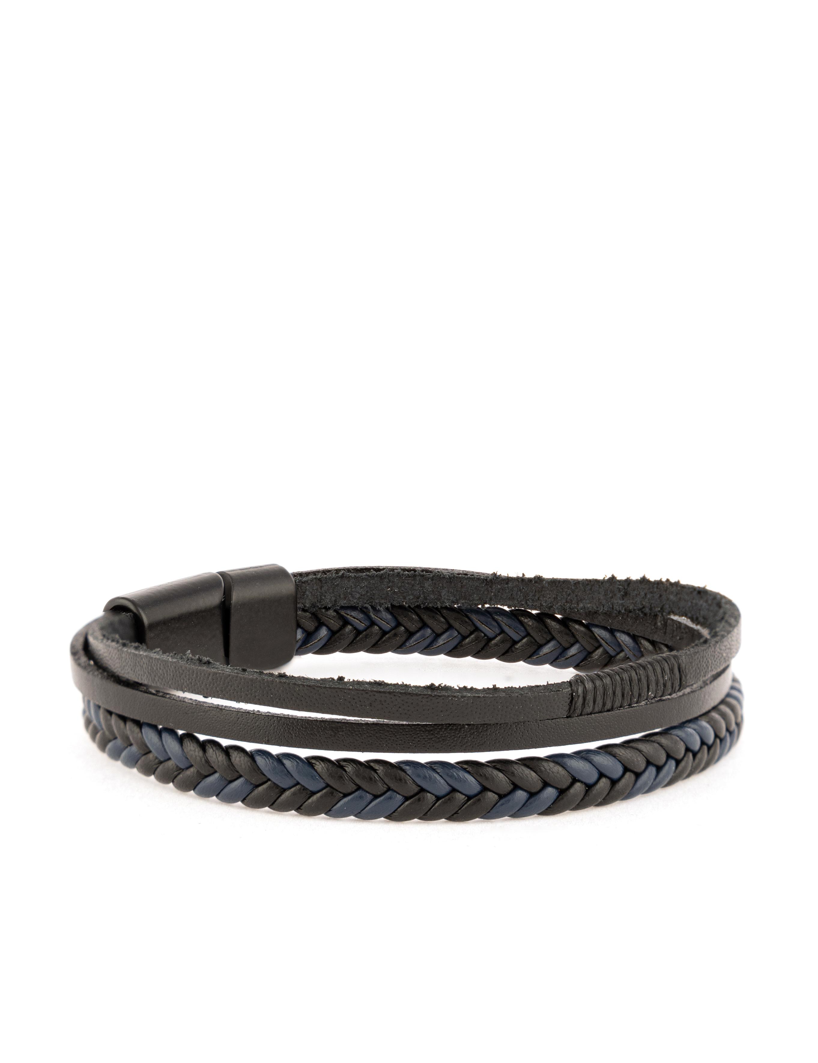 Lacivert Deri Bileklik