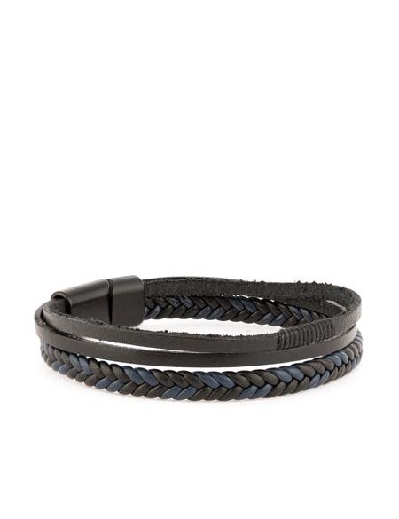 Lacivert Deri Bileklik - 50306504001