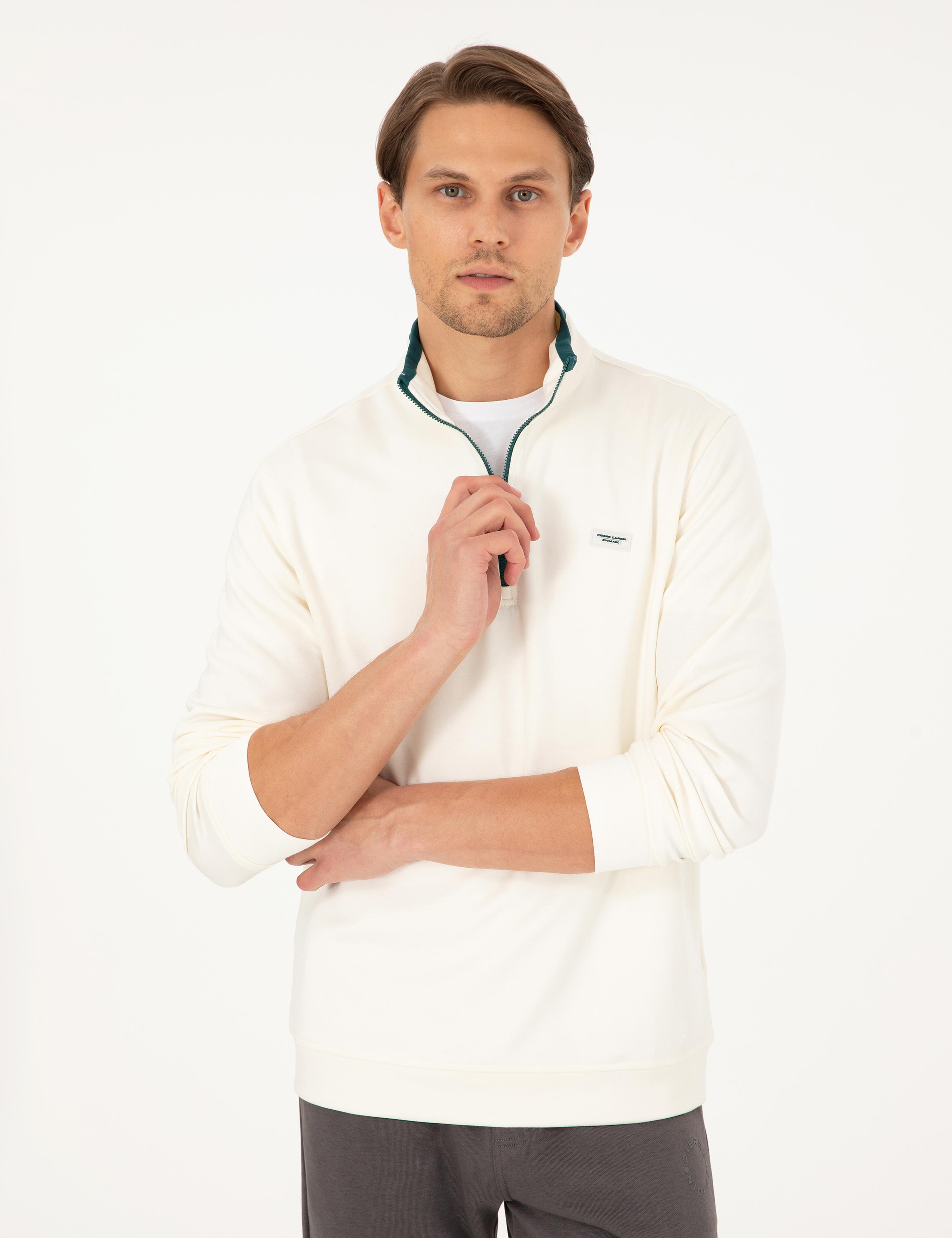 Ekru Regular Fit Sweatshirt