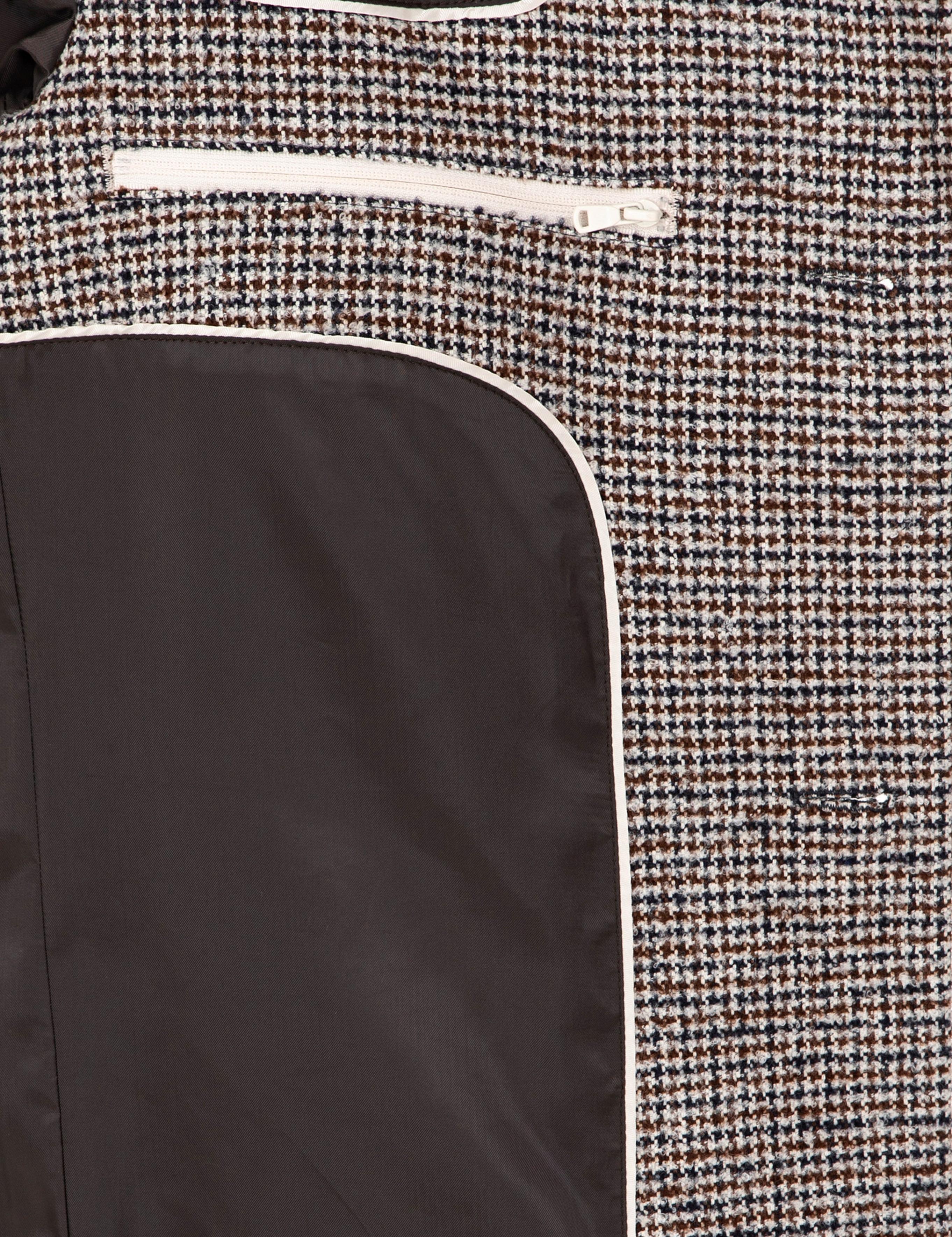 Kahverengi Slim Fit Kaşe Kaban