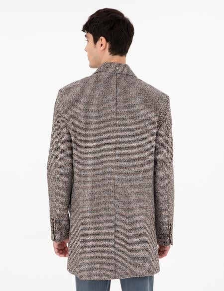 Kahverengi Slim Fit Kaşe Kaban - 50293182054