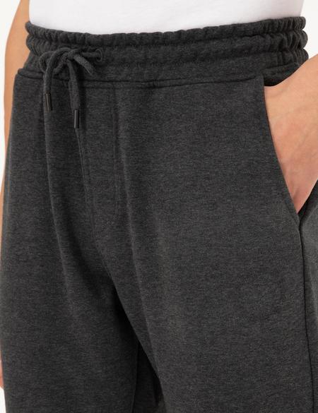 Antrasit Melanj Slim Fit 3 İplik Paçası Lastikli Eşofman Altı - 50299286023