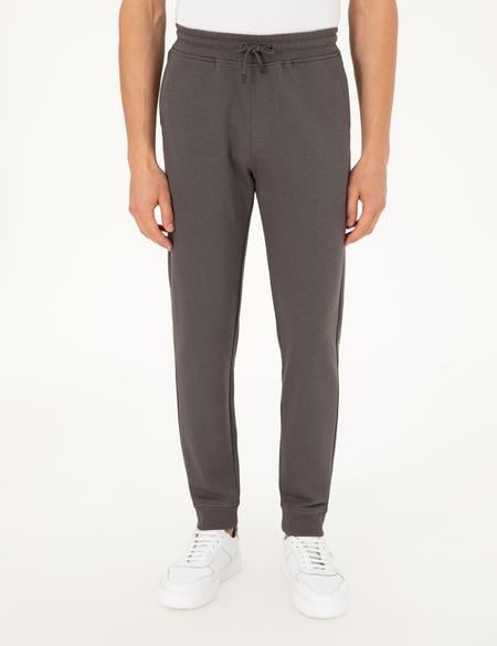 Antrasit Slim Fit 3 İplik Paçası Lastikli Eşofman Altı - 50299286032