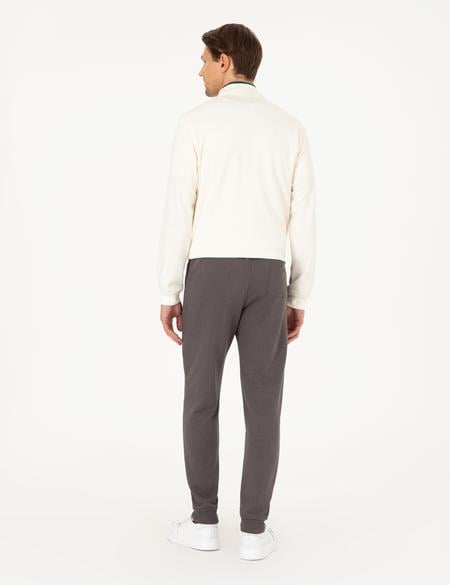 Antrasit Slim Fit 3 İplik Paçası Lastikli Eşofman Altı - 50299286032