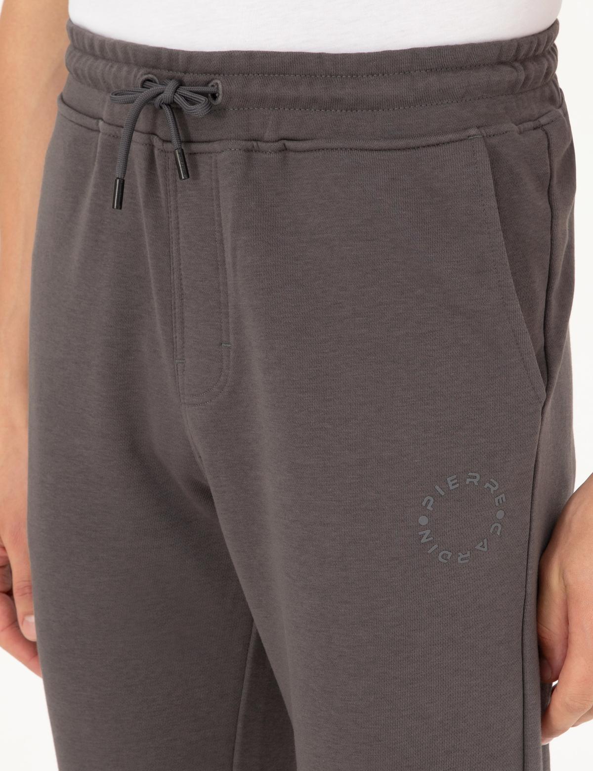 Antrasit Slim Fit 3 İplik Paçası Lastikli Eşofman Altı - 50299286032