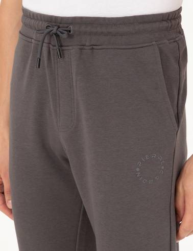 Antrasit Slim Fit 3 İplik Paçası Lastikli Eşofman Altı