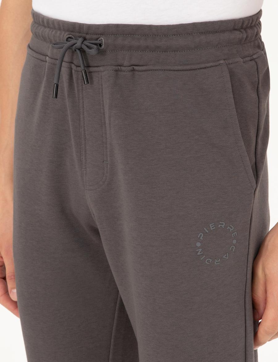 Antrasit Slim Fit 3 İplik Paçası Lastikli Eşofman Altı