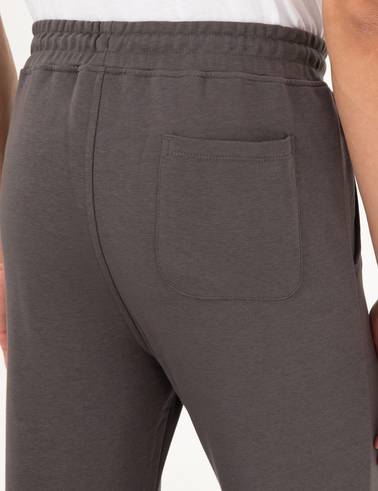 Antrasit Slim Fit 3 İplik Paçası Lastikli Eşofman Altı