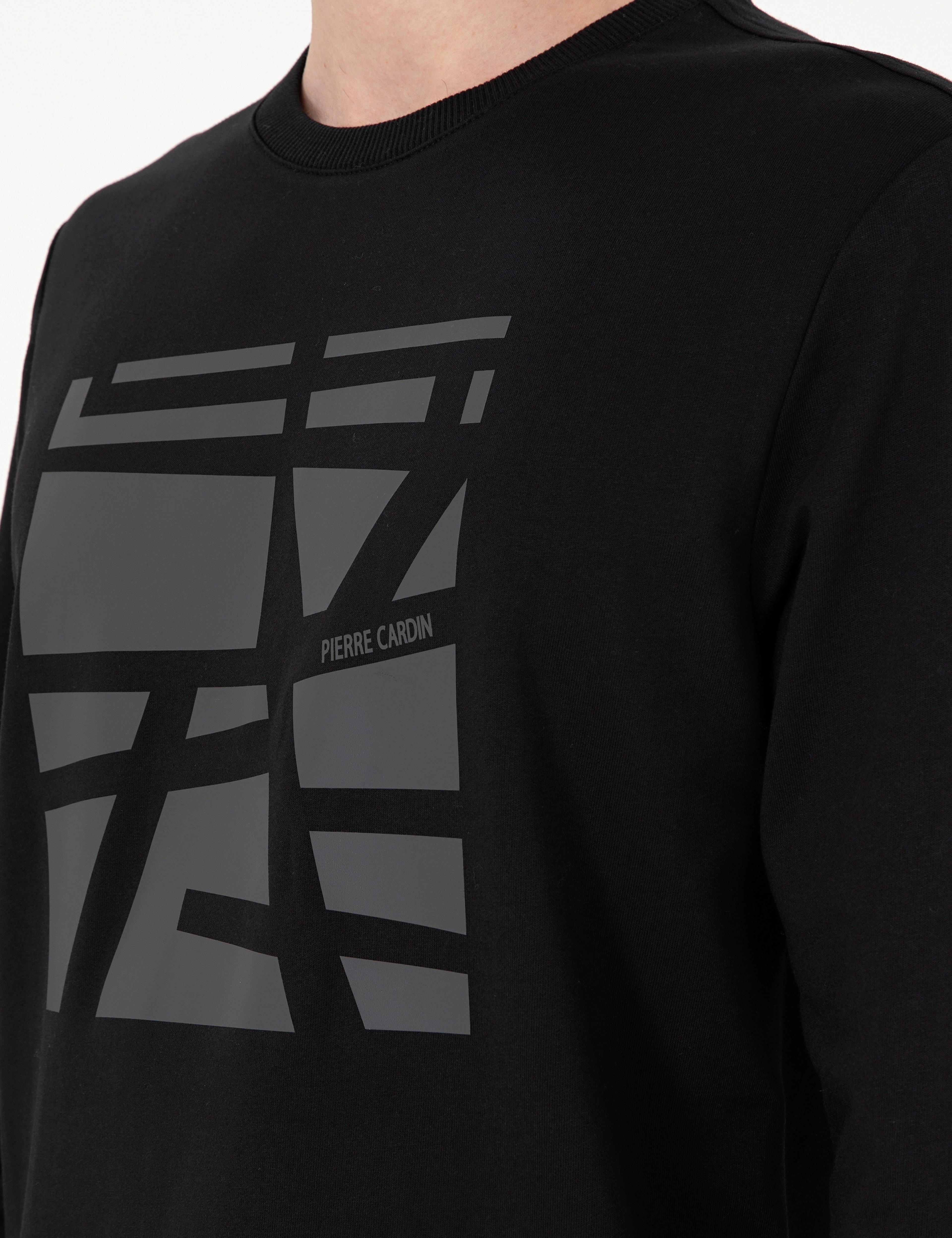 Siyah Regular Fit Sweatshirt - Image 7