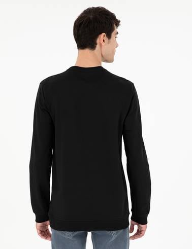 Siyah Regular Fit Sweatshirt