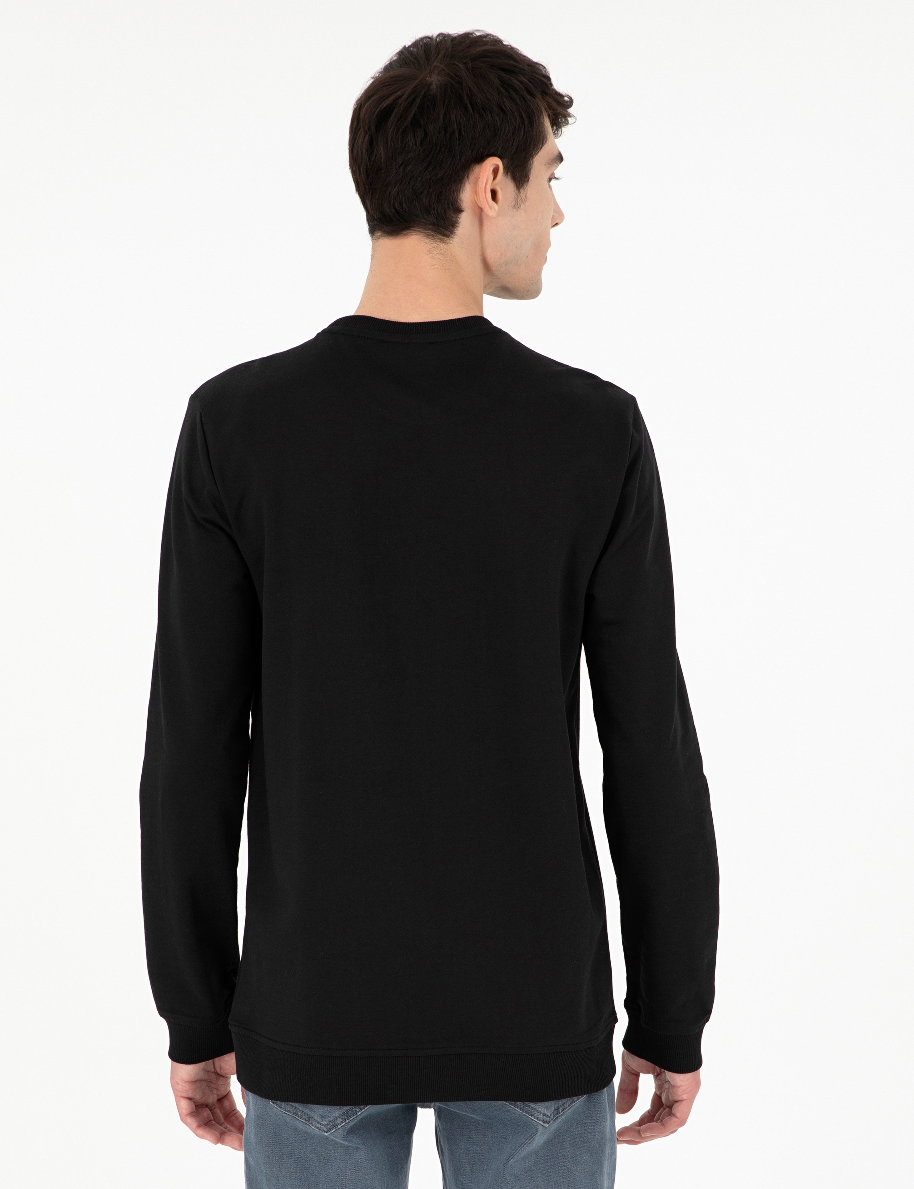 Siyah Regular Fit Sweatshirt