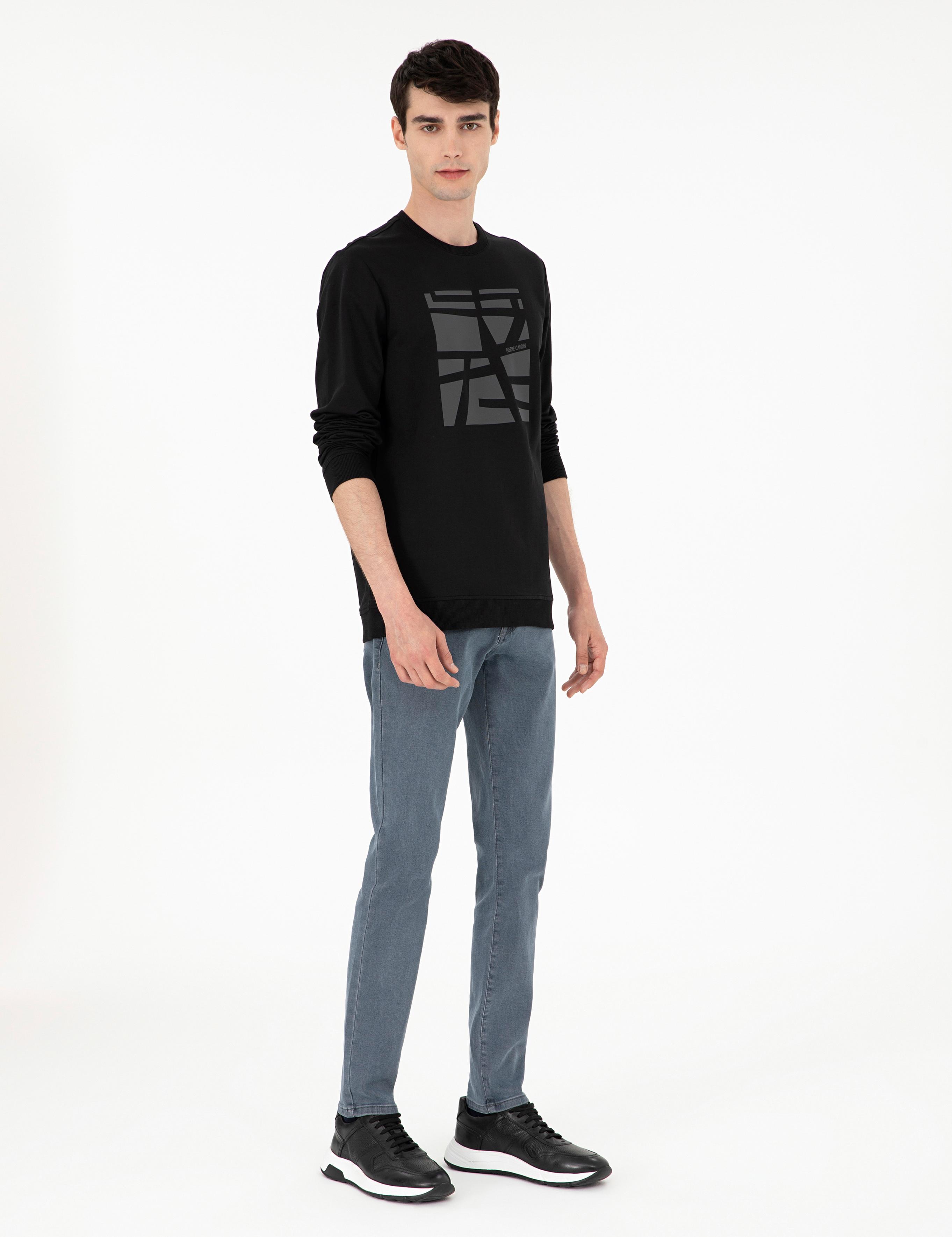 Siyah Regular Fit Sweatshirt