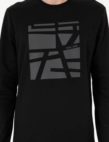 Siyah Regular Fit Sweatshirt