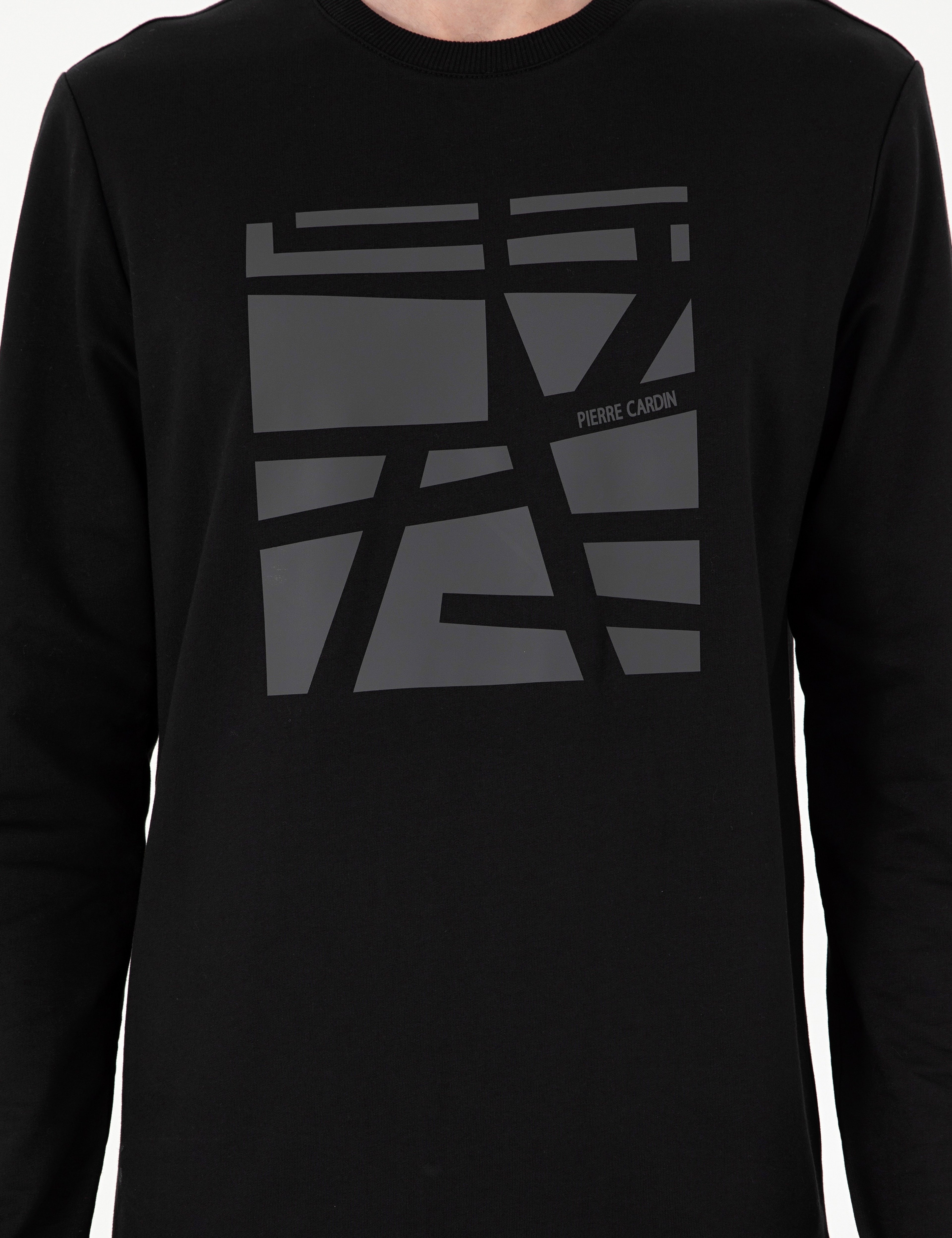 Siyah Regular Fit Sweatshirt - Image 6