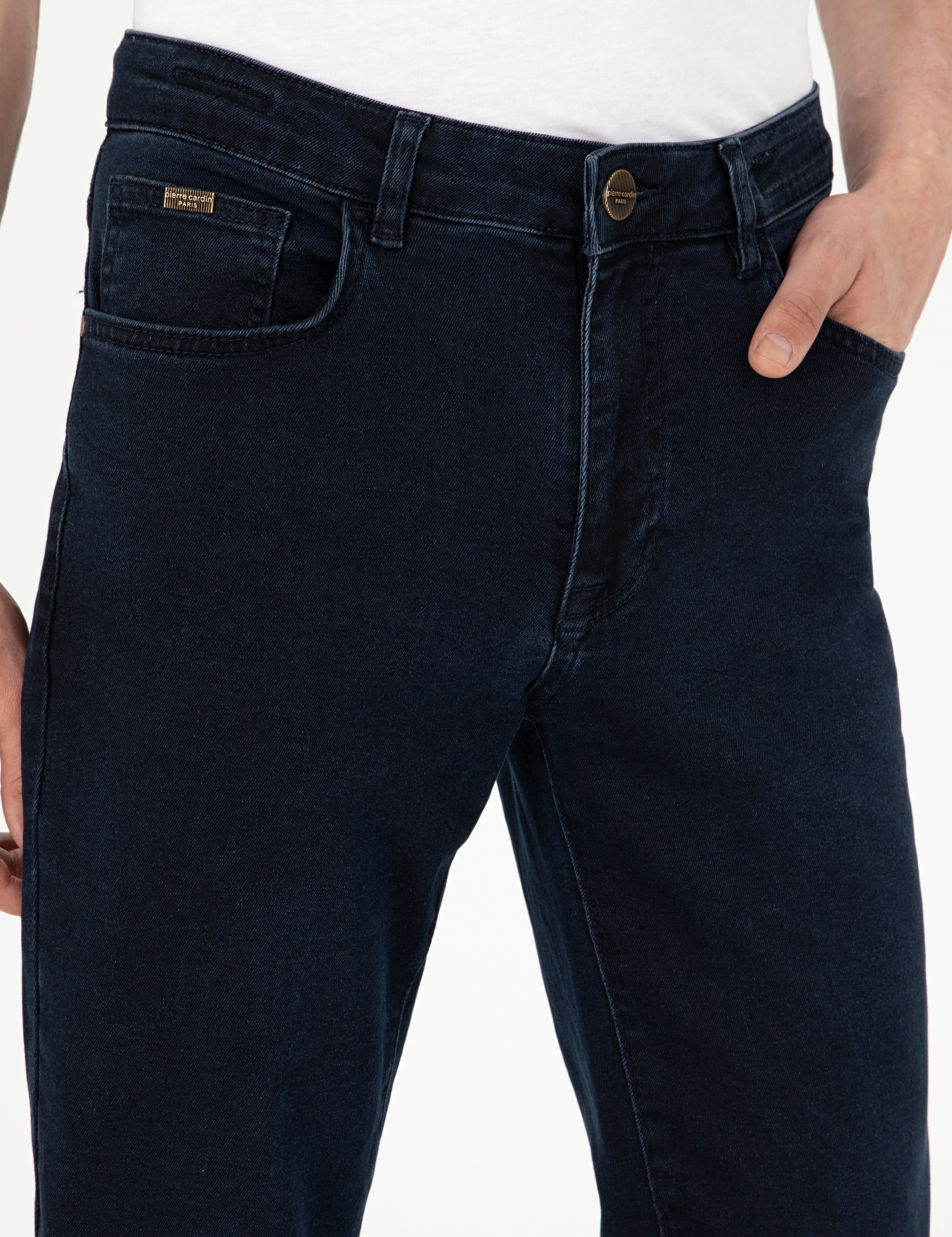 Lacivert Slim Fit Jean Pantolon - Image 5