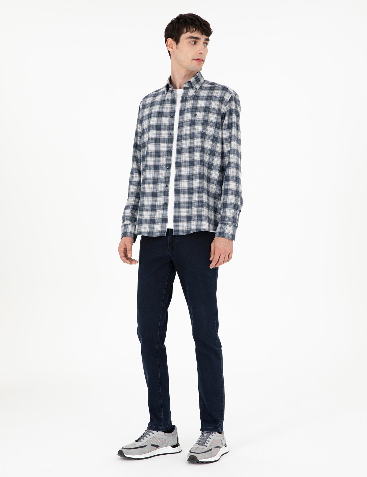 Lacivert Slim Fit Jean Pantolon - 50294576016