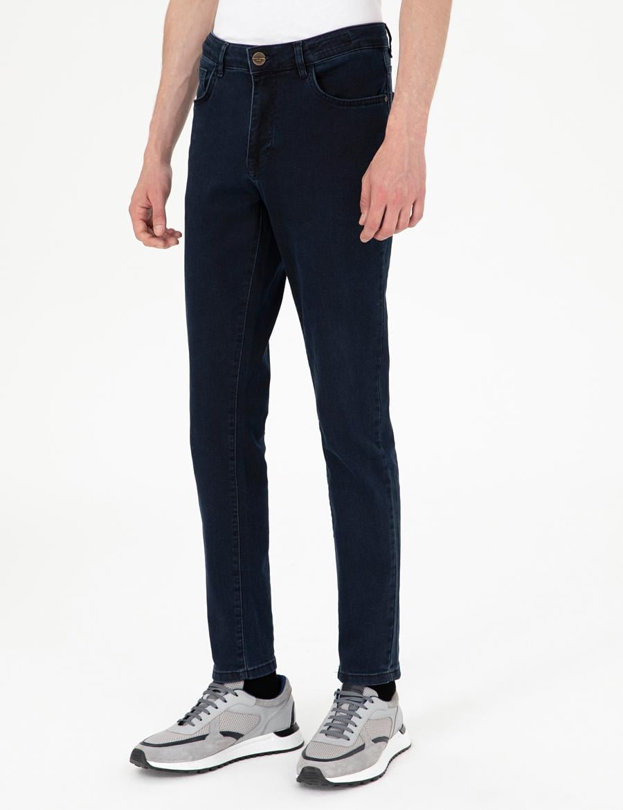 Lacivert Slim Fit Jean Pantolon