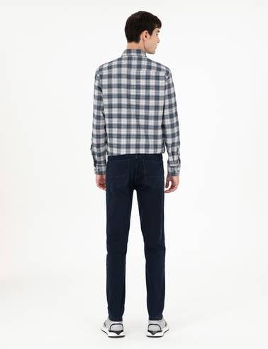 Lacivert Slim Fit Jean Pantolon