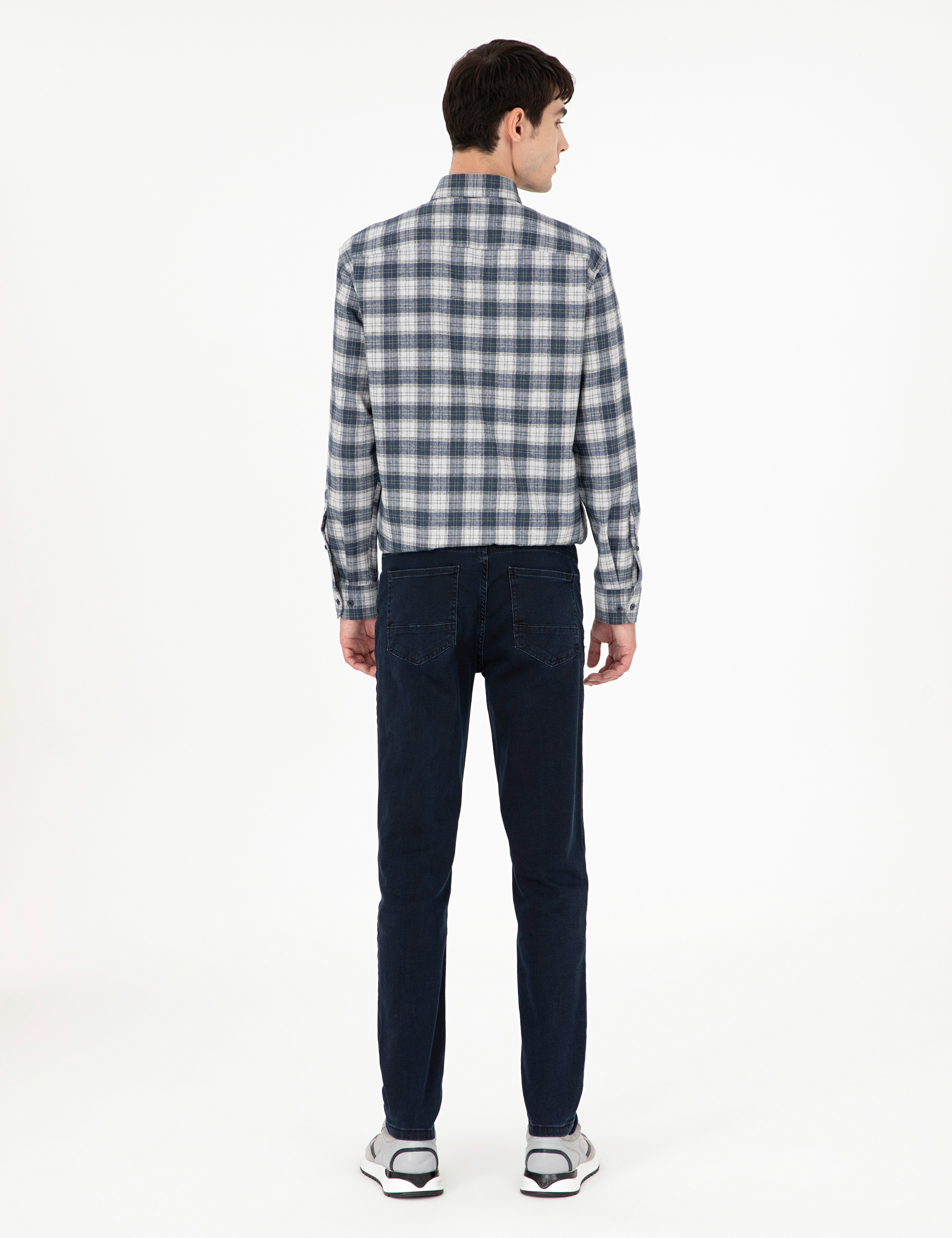 Lacivert Slim Fit Jean Pantolon - Image 4
