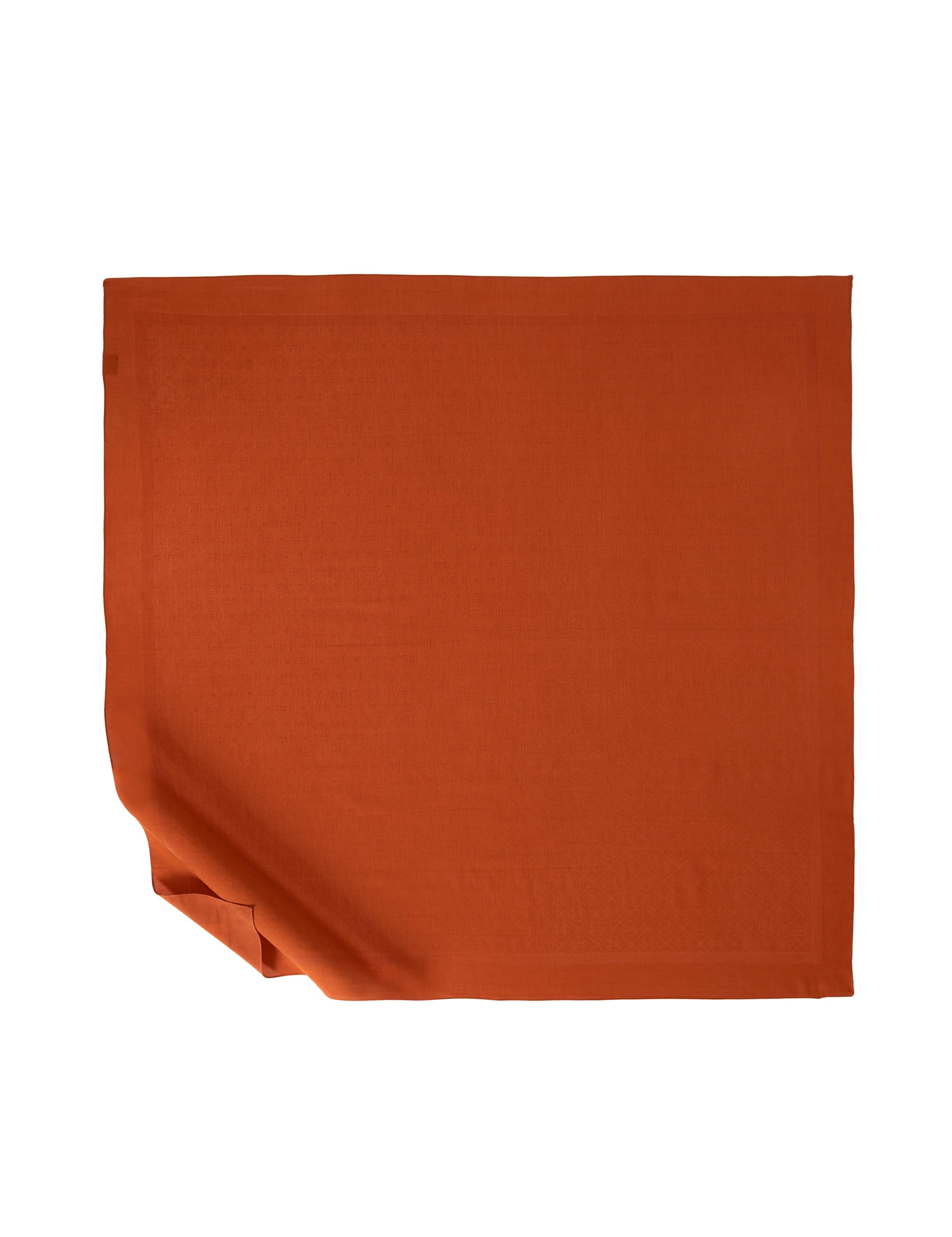 Turuncu Pamuk Karışımlı Eşarp