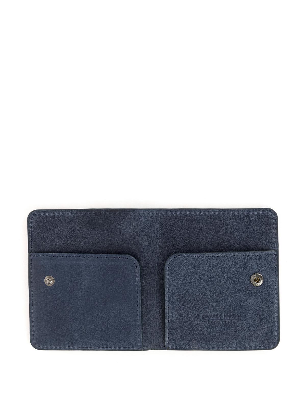 Erkek Lacivert Deri Cüzdan - 50305187004