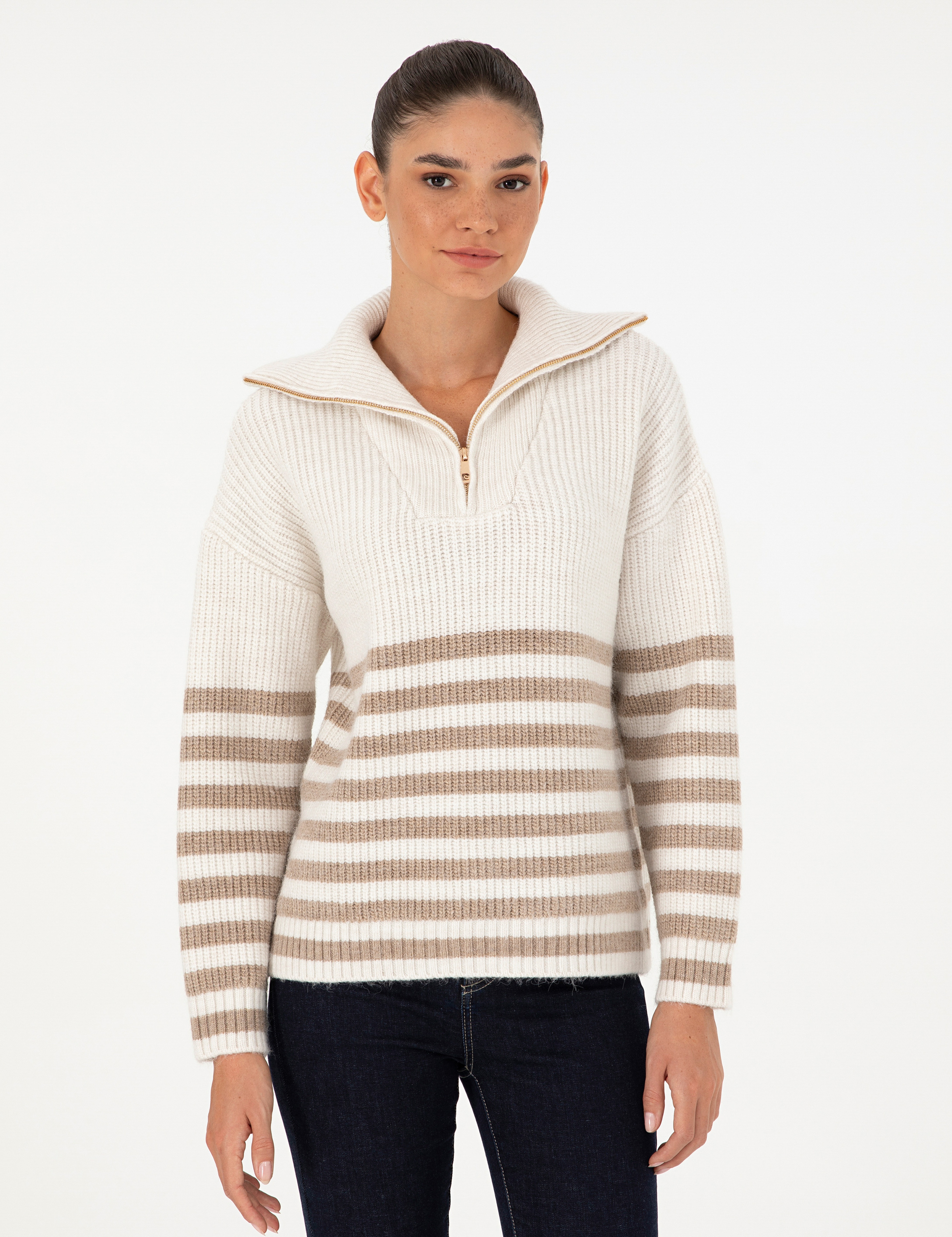 Ekru Comfort Fit Kazak - Image 1