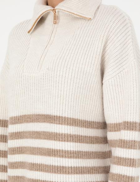 Ekru Comfort Fit Kazak - 50298102002