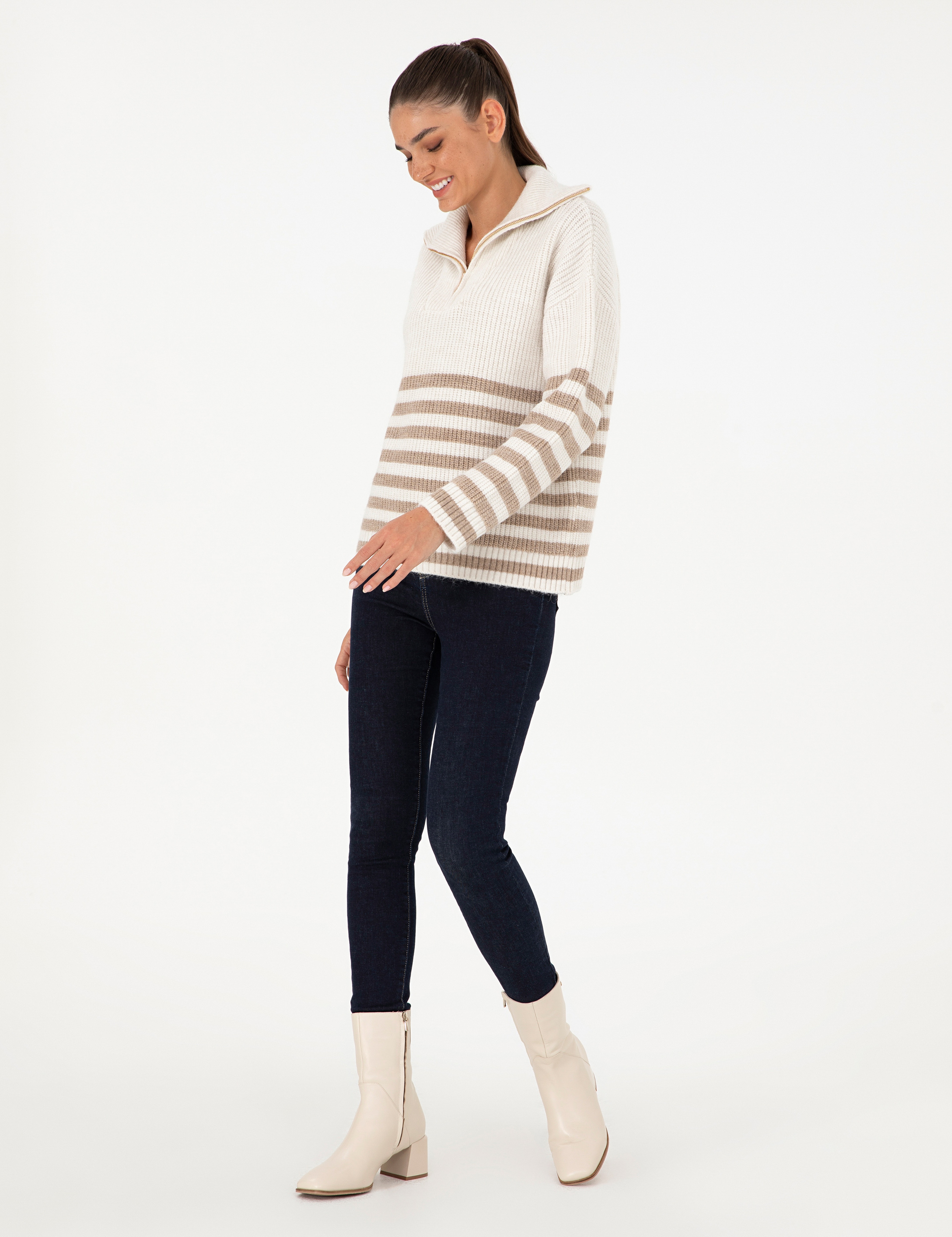 Ekru Comfort Fit Kazak - Image 4