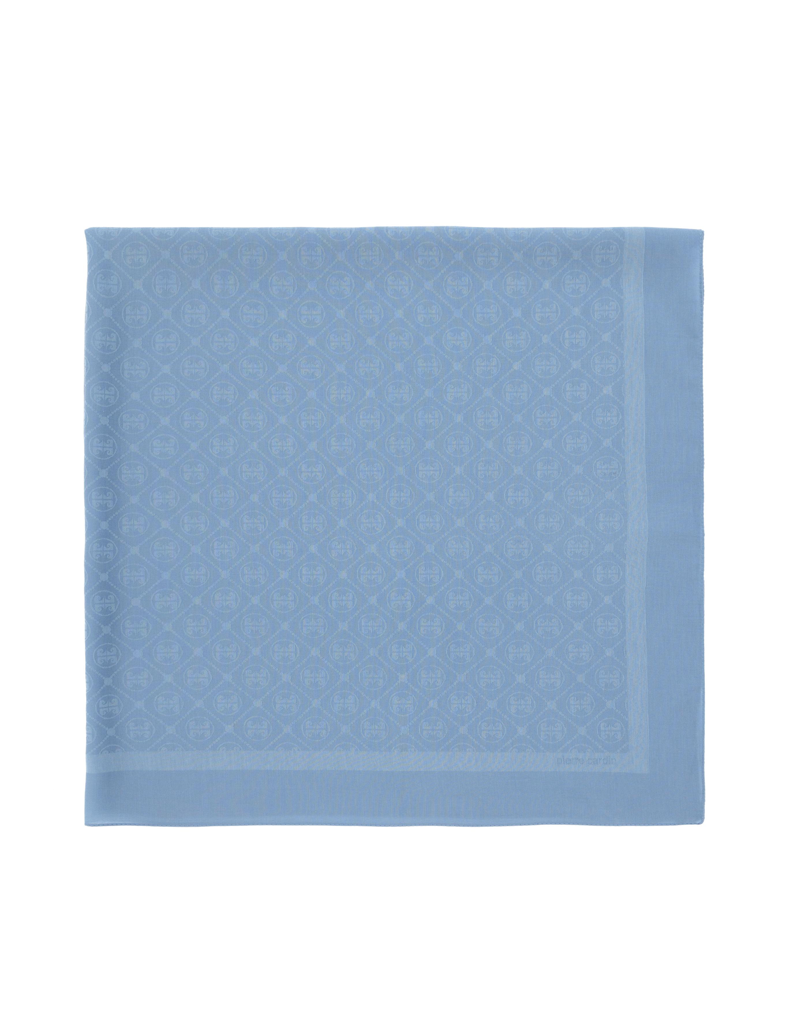 Mavi Pamuk Karışımlı Eşarp