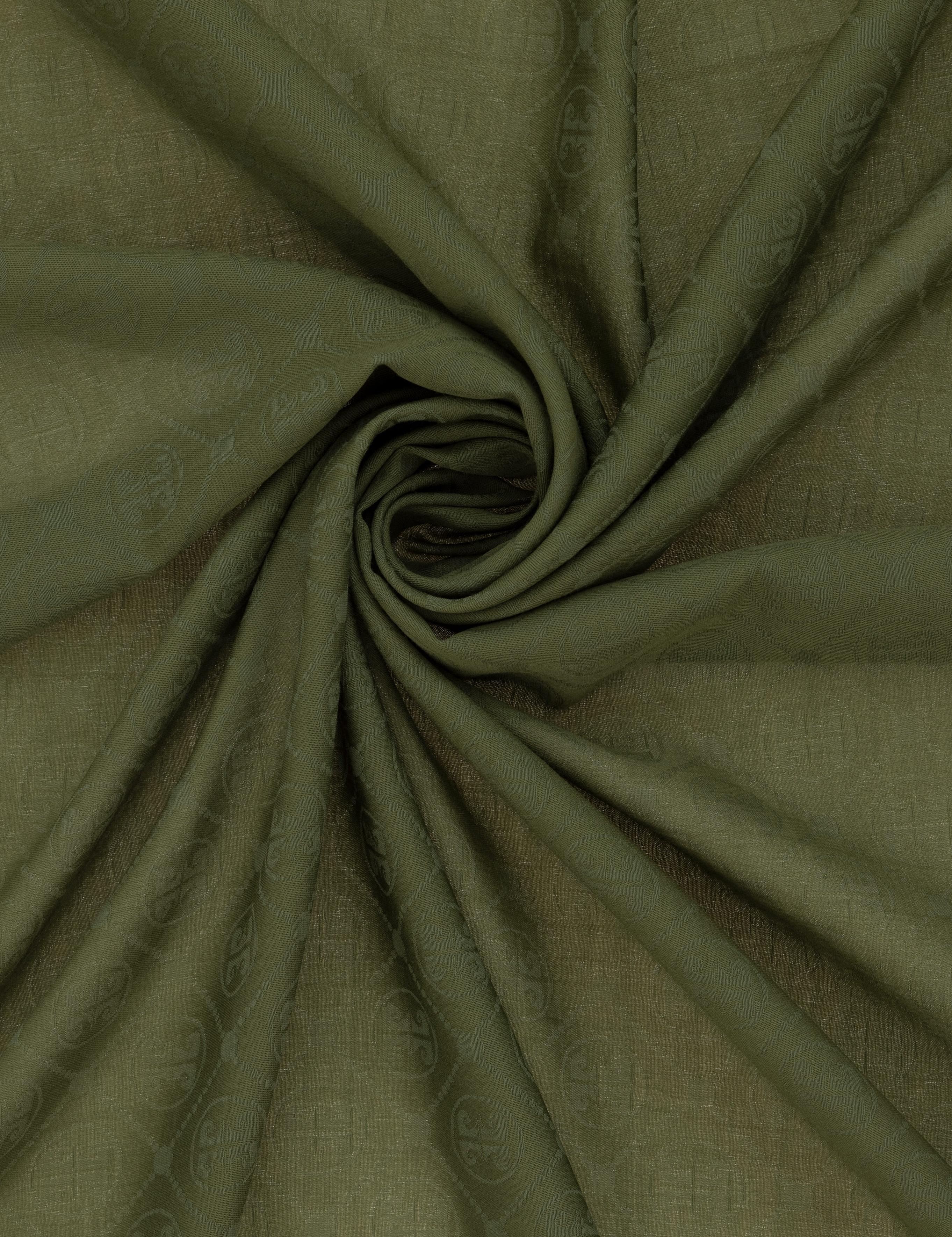 Yeşil Pamuk Karışımlı Eşarp