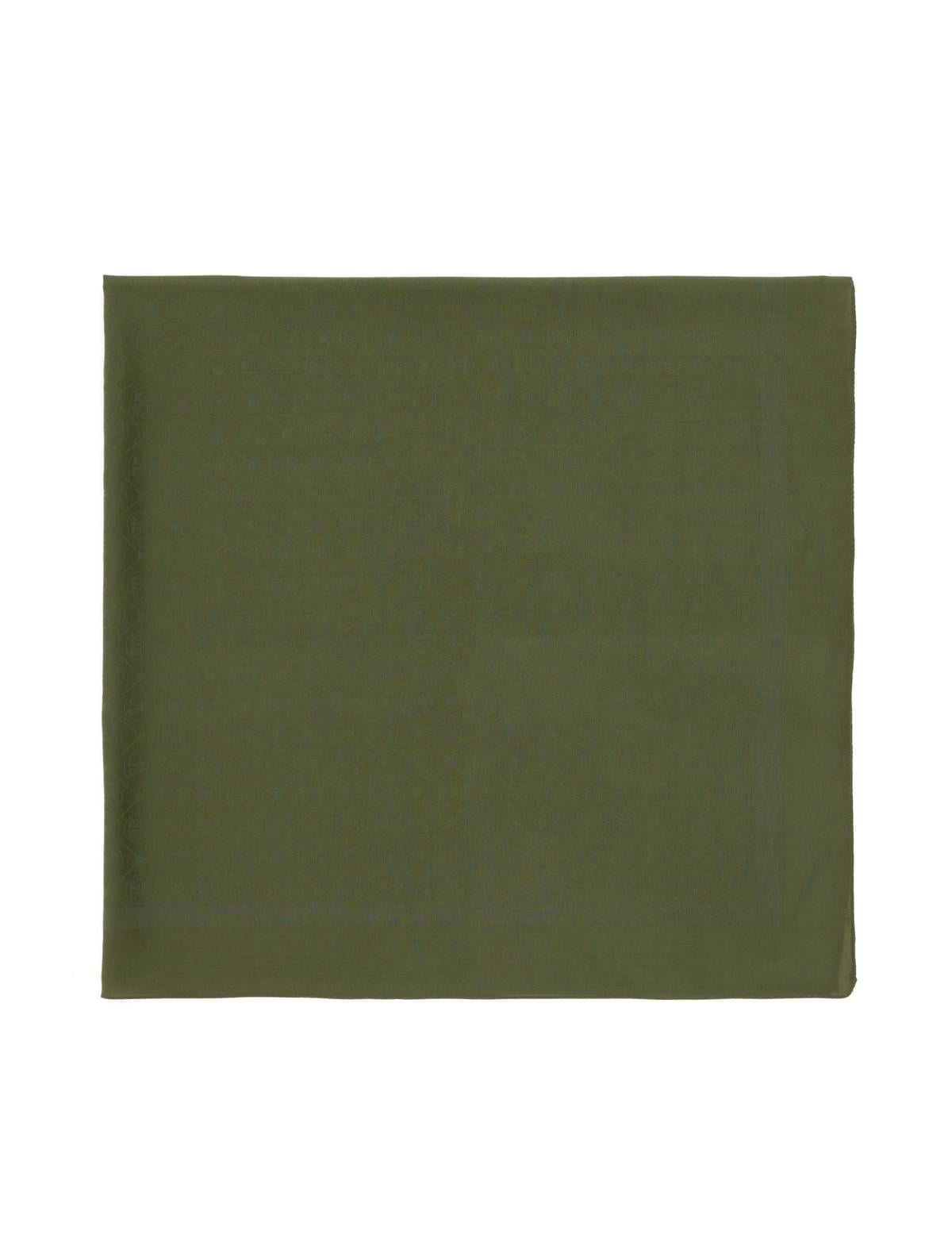 Yeşil Pamuk Karışımlı Eşarp - 50303642016