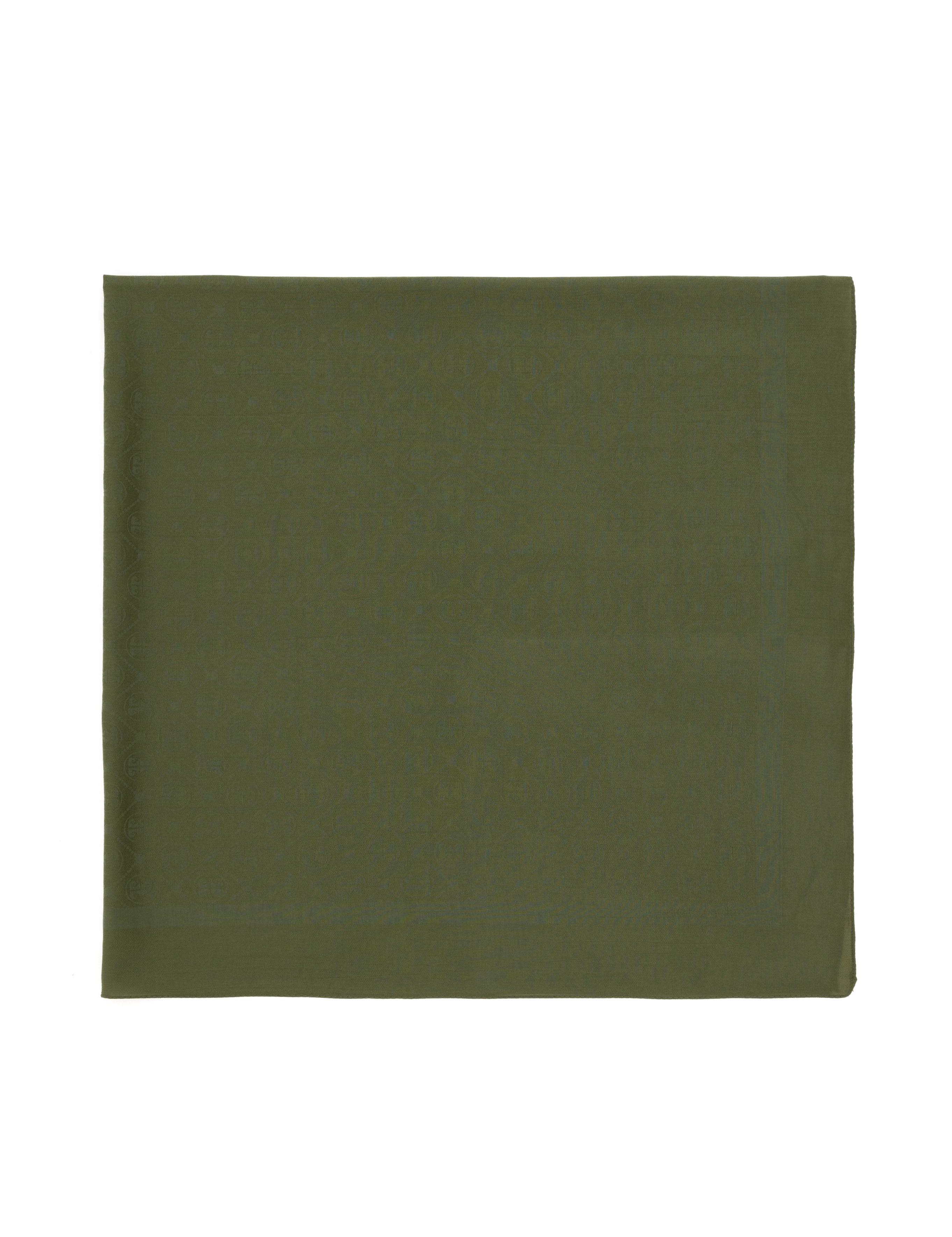 Yeşil Pamuk Karışımlı Eşarp