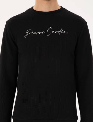 Siyah Regular Fit Sweatshirt