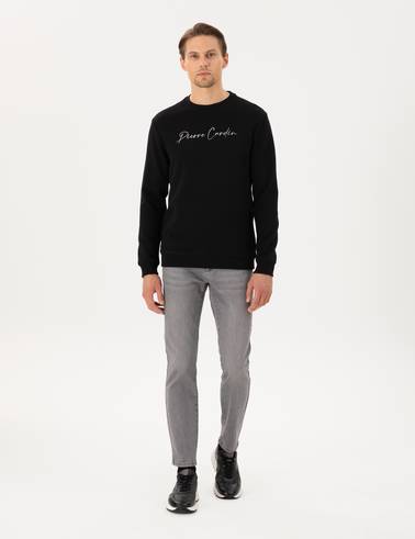 Siyah Regular Fit Sweatshirt