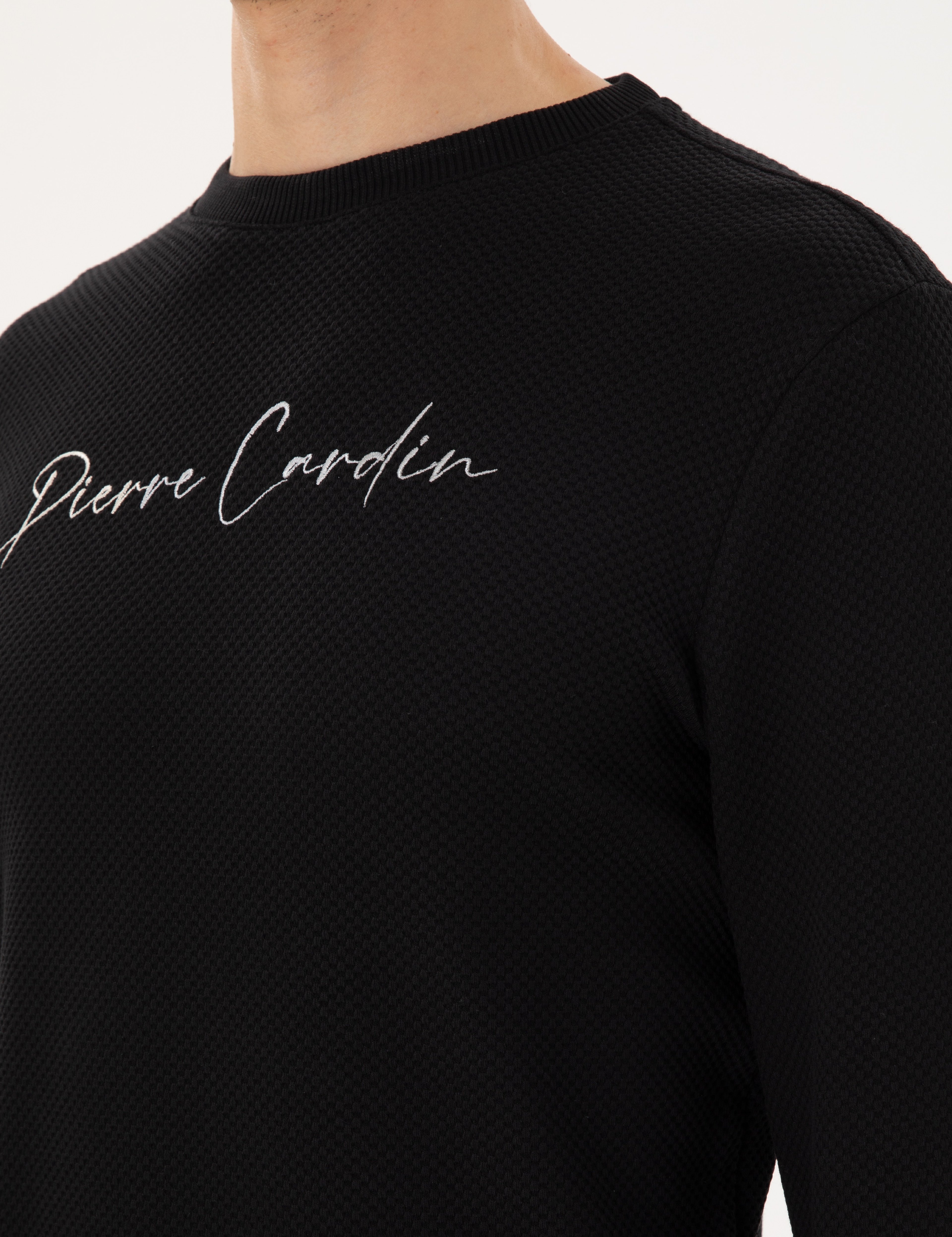 Siyah Regular Fit Sweatshirt - Image 7