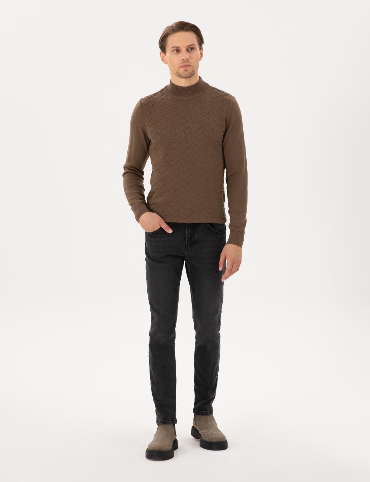 Siyah Slim Fit Jean Pantolon