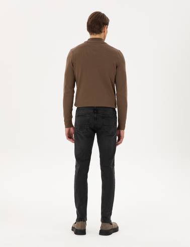 Siyah Slim Fit Jean Pantolon